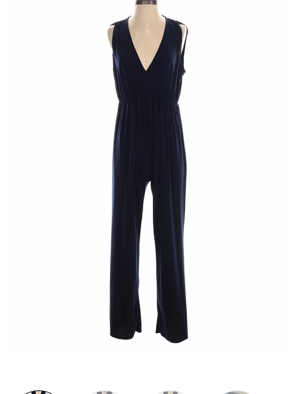 BCBG flowy navy jumpsuit